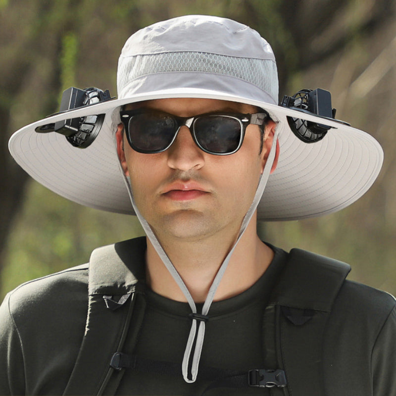 Sombrero solar recargable
