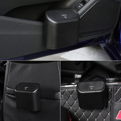 Mini Papelera para Coche con Tapa Push – Mantén tu Auto Siempre Limpio