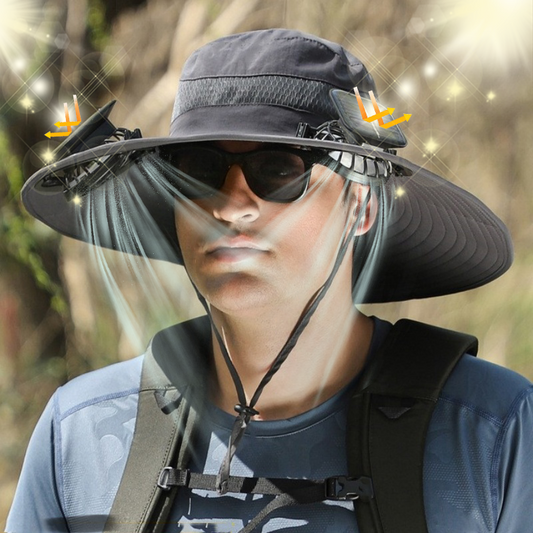 Sombrero solar recargable