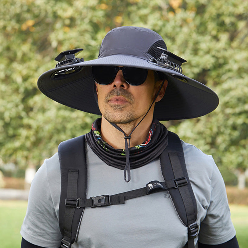 Sombrero solar recargable